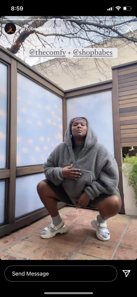 Lizzo's Cosy Athleisure Outfit With The Comfy Teddy Hoodie