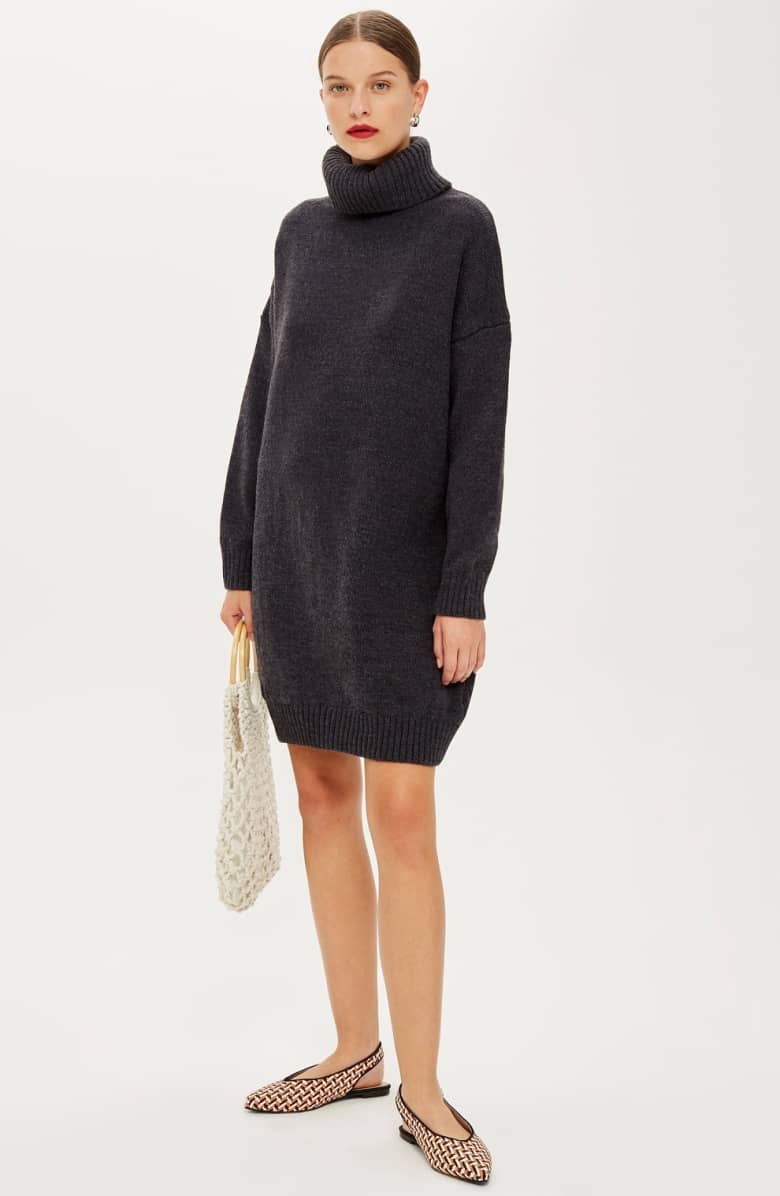 Topshop Turtleneck Sweater Dress