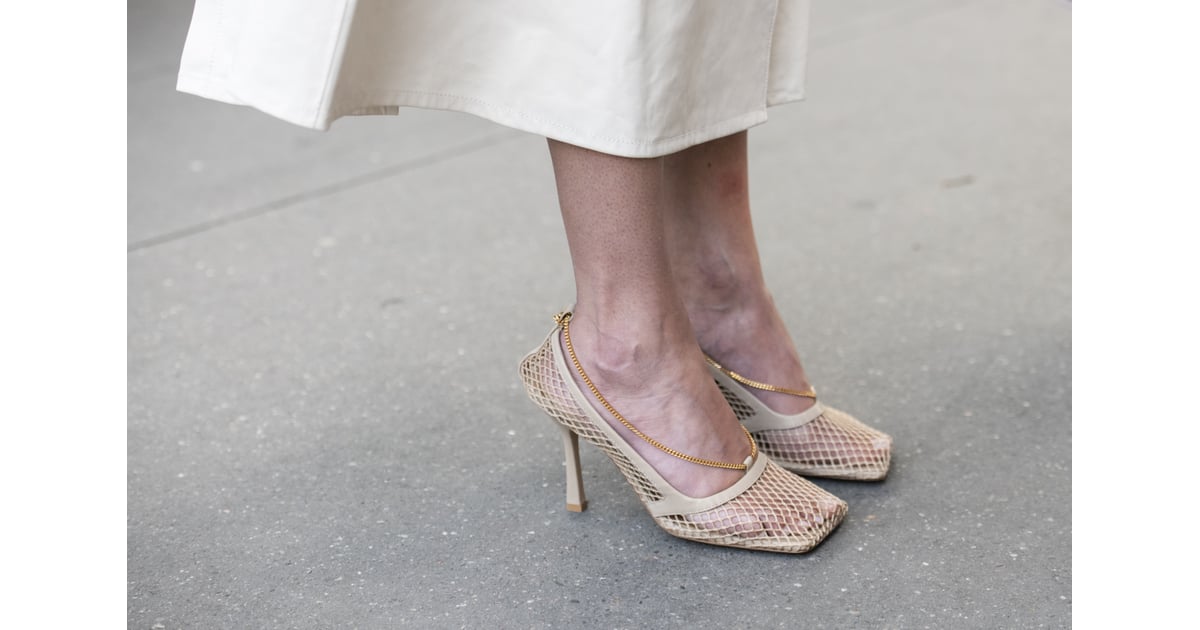 mesh bottega heels