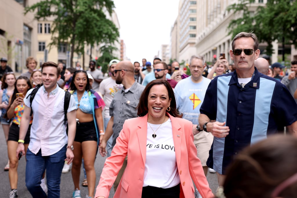 Kamala Harris and Doug Emhoff at 2021 Pride Parade Photos