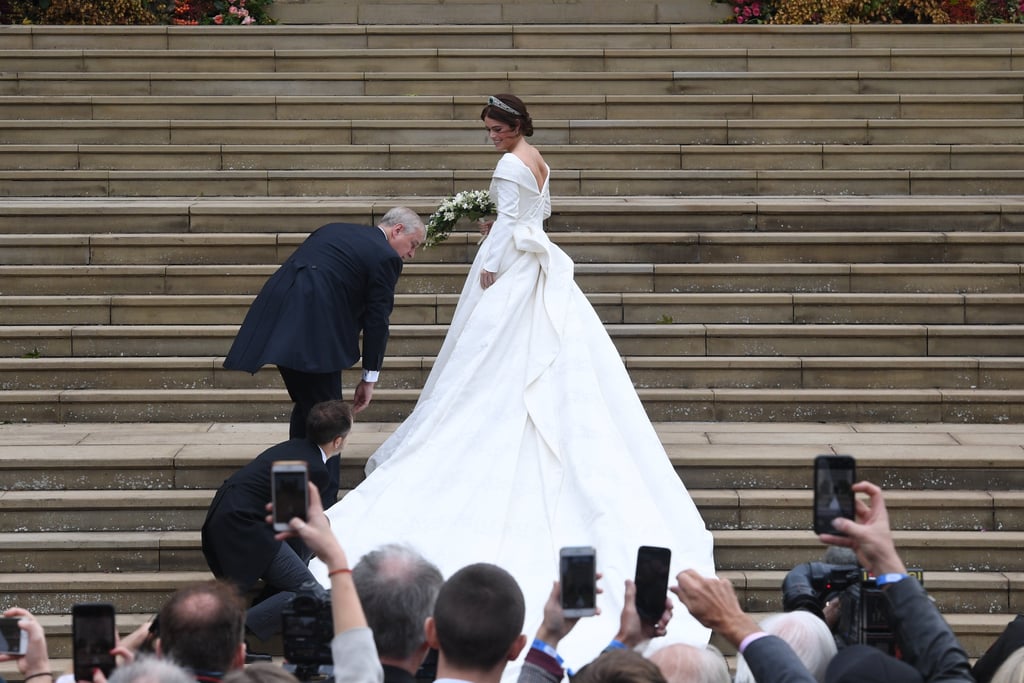 Prince Andrew Helping Eugenie With Her Wedding Dress Video