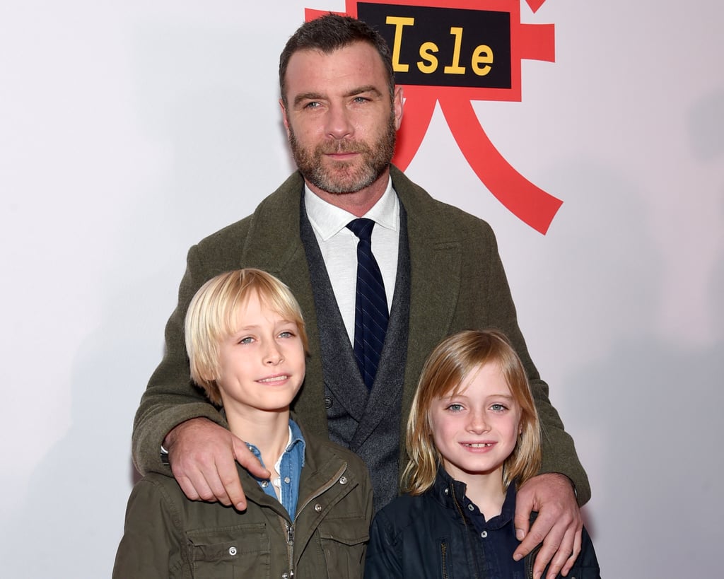 Liev Schreiber With His Sons at Isle of Dogs Premiere