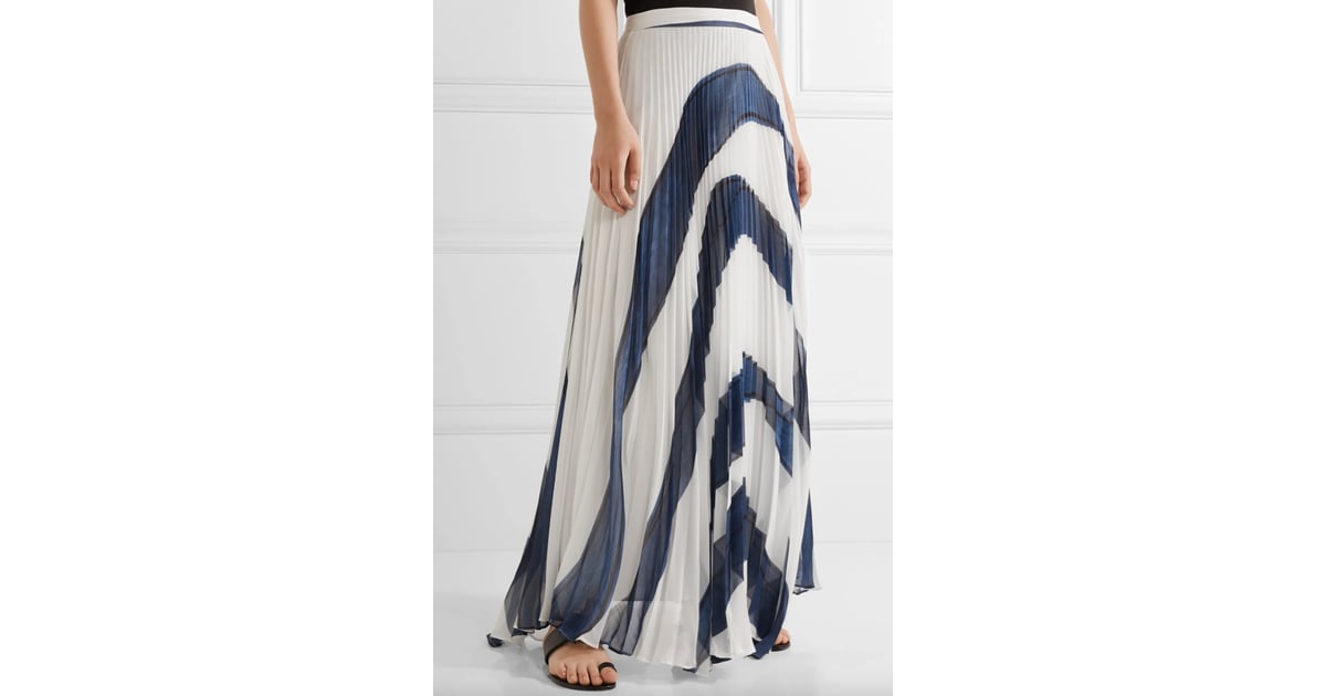 Olivia Asymmetric Printed Maxi Skirt 