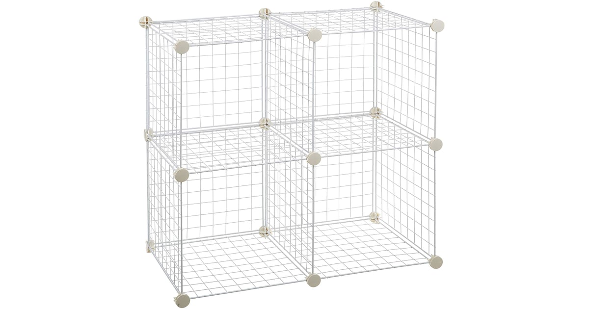 AmazonBasics 4 Cube Grid Wire Storage Shelves Smart and Easy Ways to