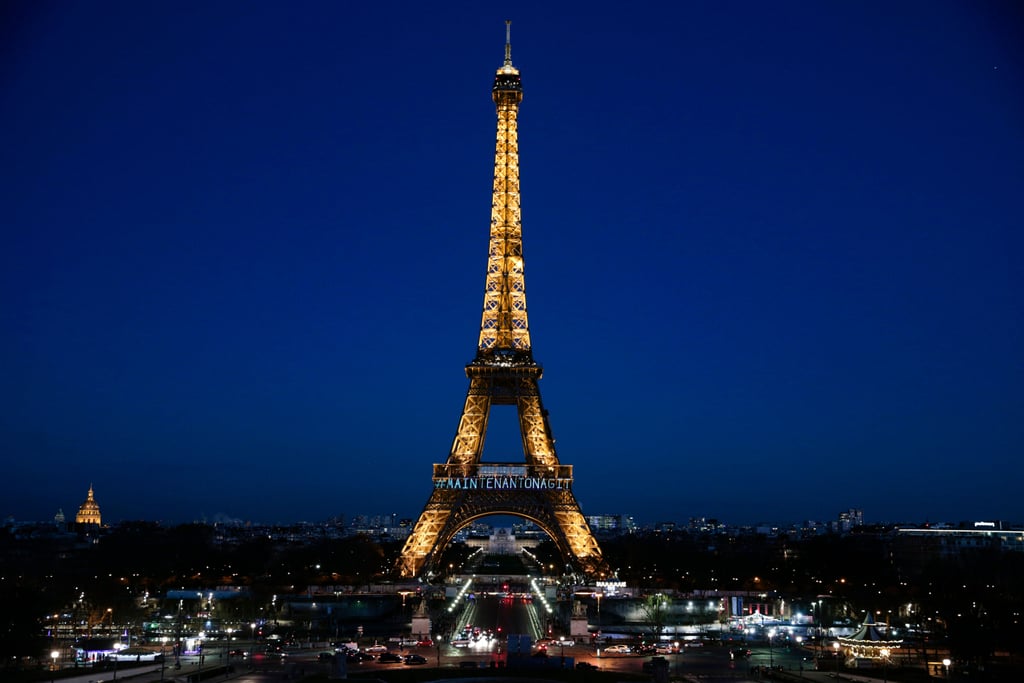 Eiffel Tower Paris Message on International Women's Day 2018