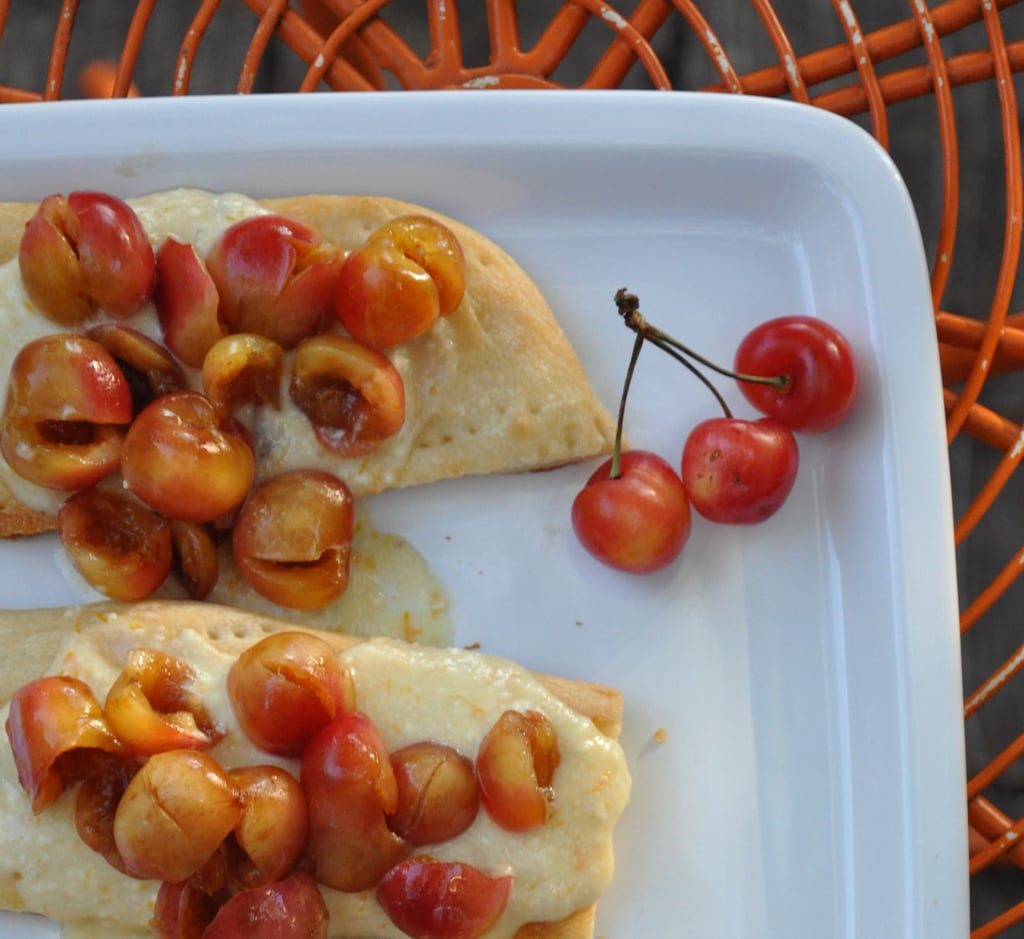 Ricotta and Cherry Focaccia Pizza