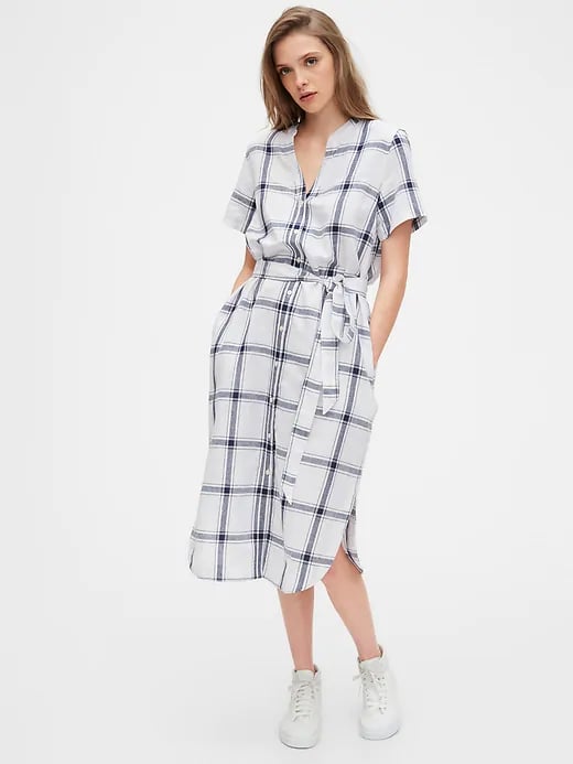 Gap Midi Shirtdress in Linen-Cotton