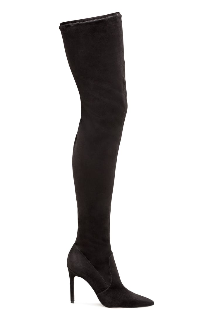 H&M Thigh-High Boots | Chrissy Teigen's Baby Shower Dress | POPSUGAR ...