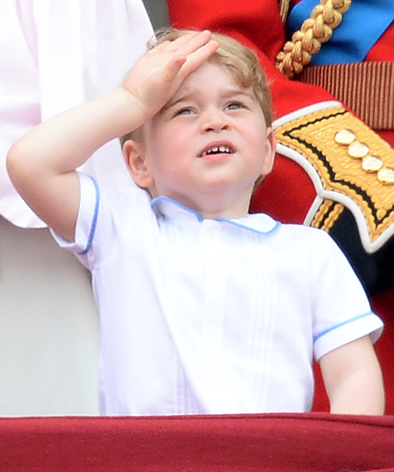 Prince George at Trooping the Colour in 2016 Wearing the Same Shirt His Father Wore to Prince Harry's Christening