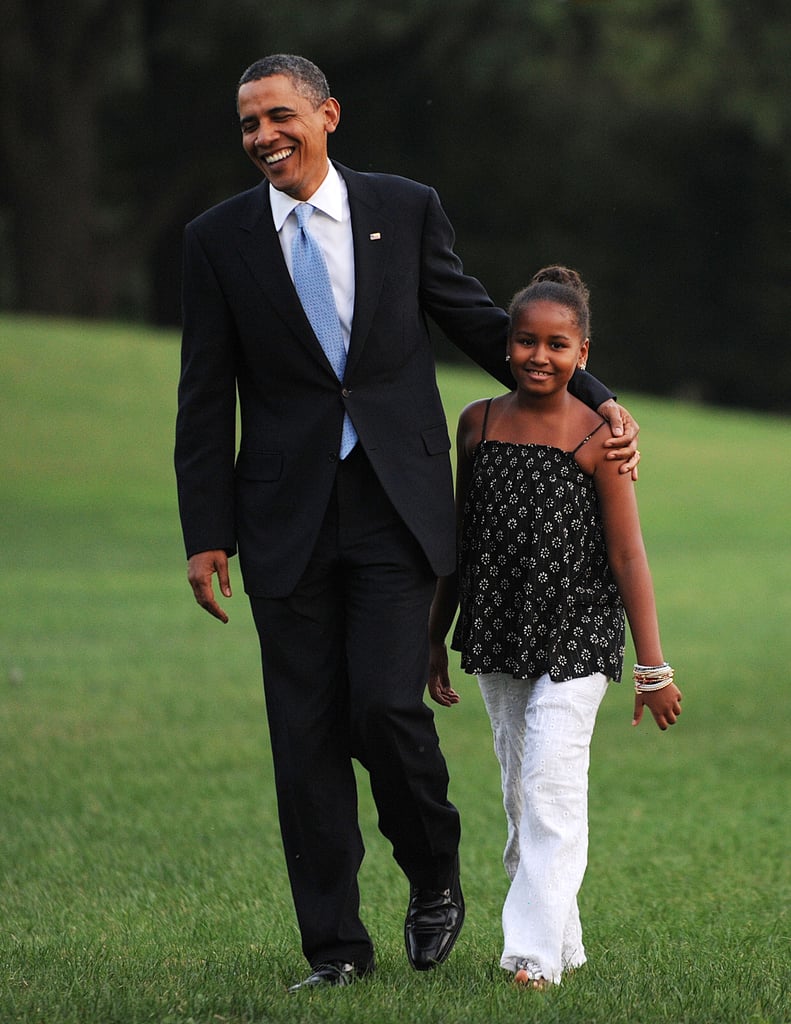 Barack made a sweet appearance with Sasha after traveling to New Orleans back in August 2010.