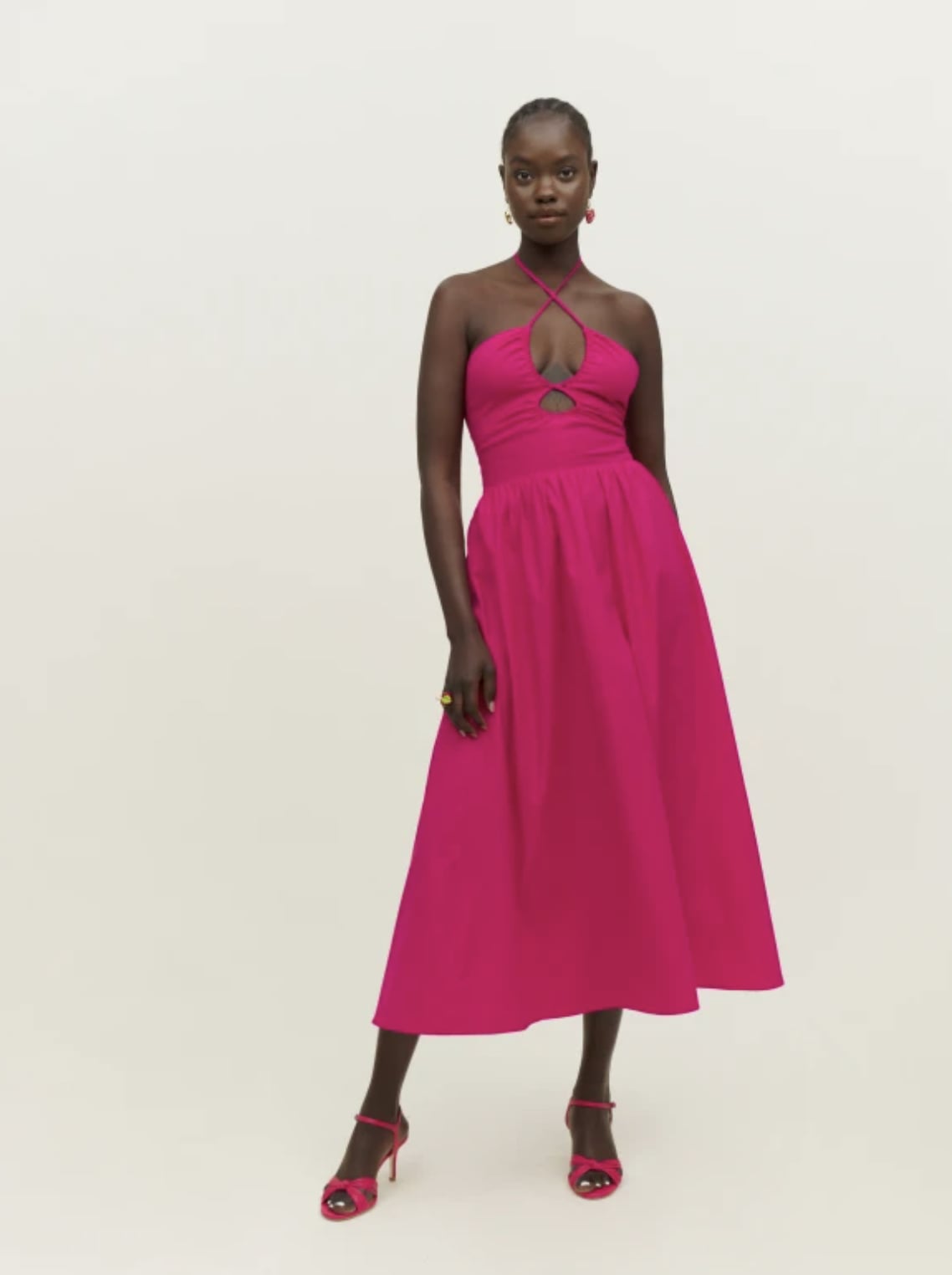 jlo halter dress J Lo's Pink Reformation For Birthday in Paris jlo grammy dress 2000