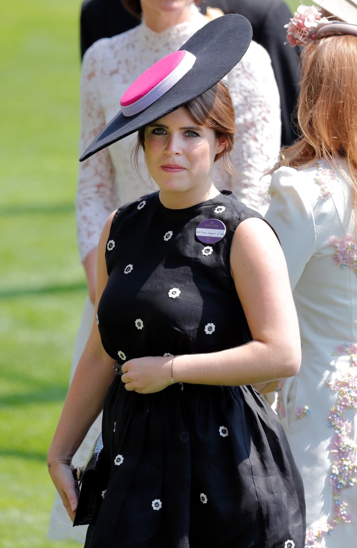 In June 2017, Eugenie wore a wide brimmed hat for the ...
