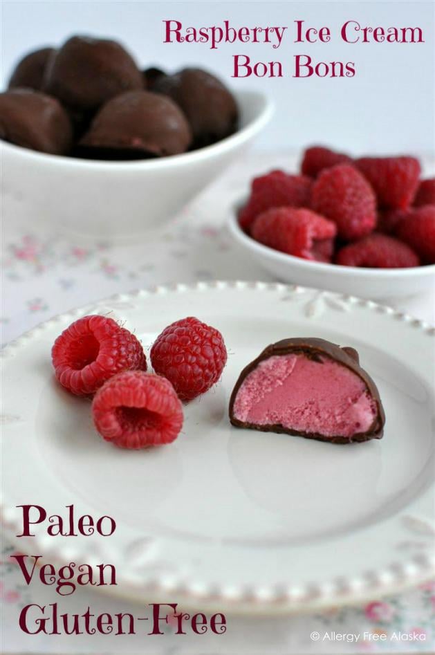 Raspberry Ice Cream Bon Bons
