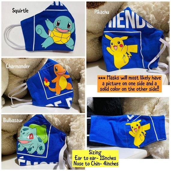 Pokemon Children Face Mask Cover