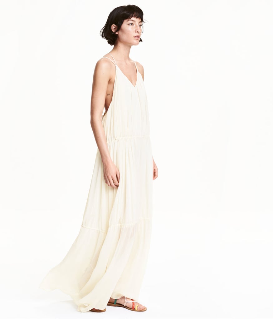 h&m chiffon maxi dress