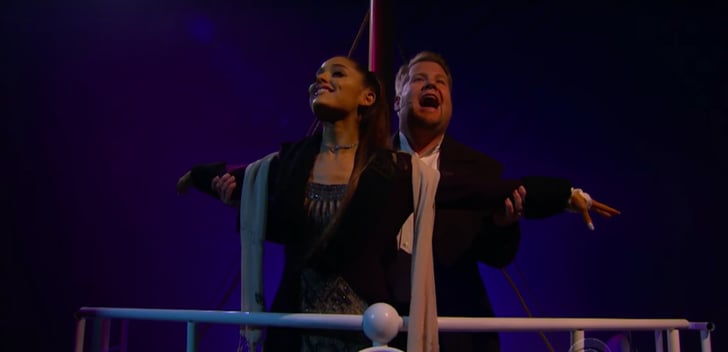 Ariana Grande and James Corden&rsquo;s Titanic Soundtrack Video | POPSUGAR