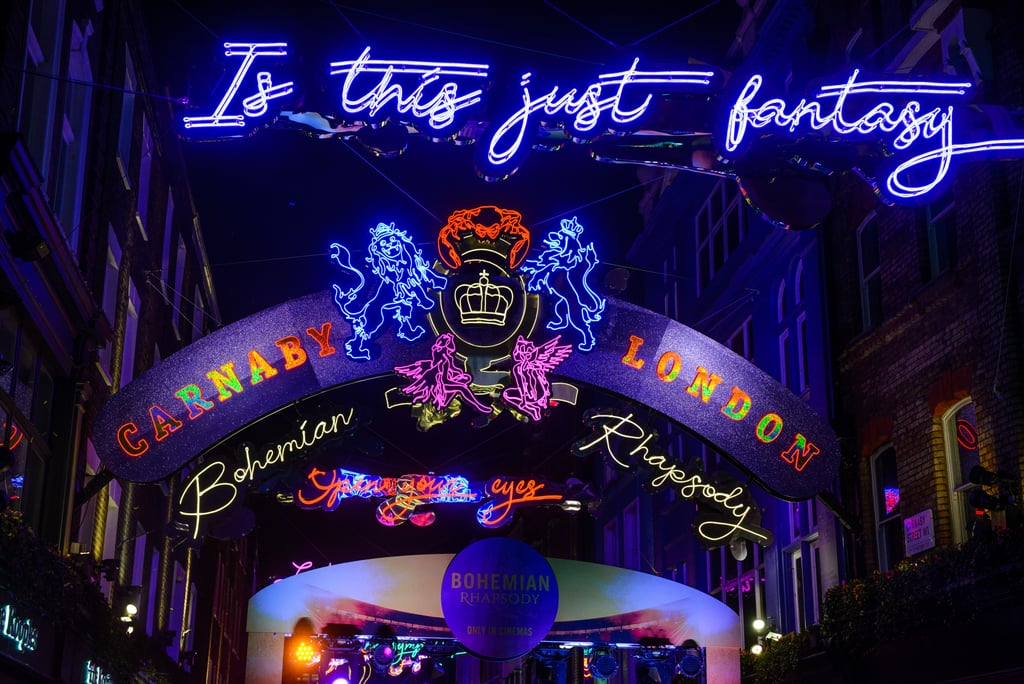 Queen Bohemian Rhapsody Lights on Carnaby Street in London