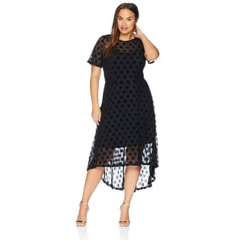 City chic on sale spot flock dress