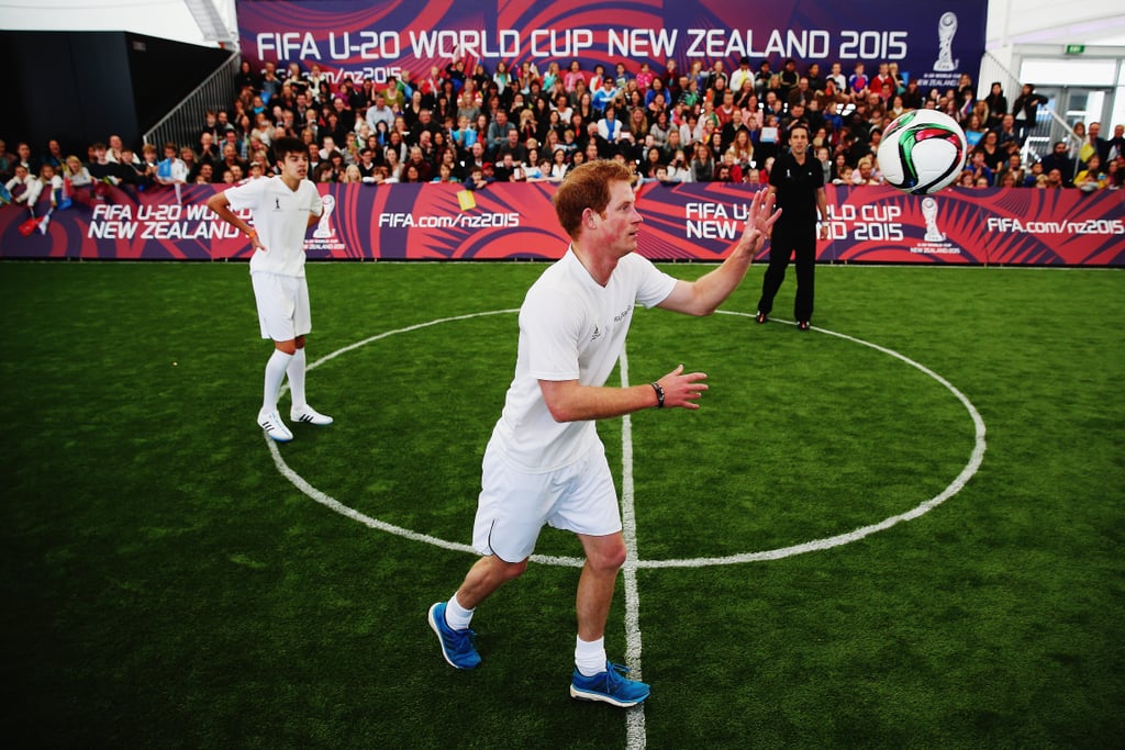 Prince Harry Playing Soccer in New Zealand