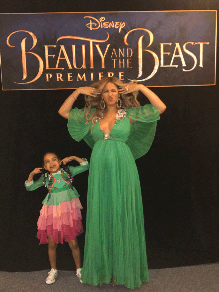 Beyonce and Blue Ivy Gucci Dresses Beauty and the Beast 2017
