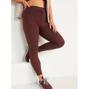 Old Navy High-Waisted Leggings Pants Women's Medium Med M Brown Heather  ONLY NWT