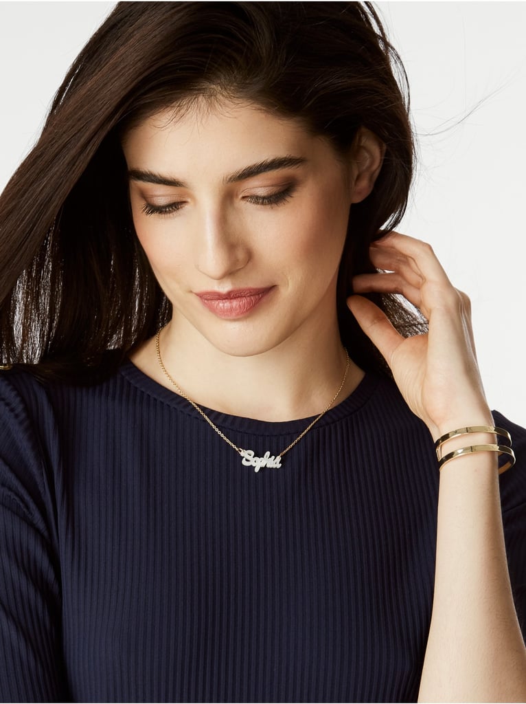 BaubleBar Acrylic Nameplate Necklace 