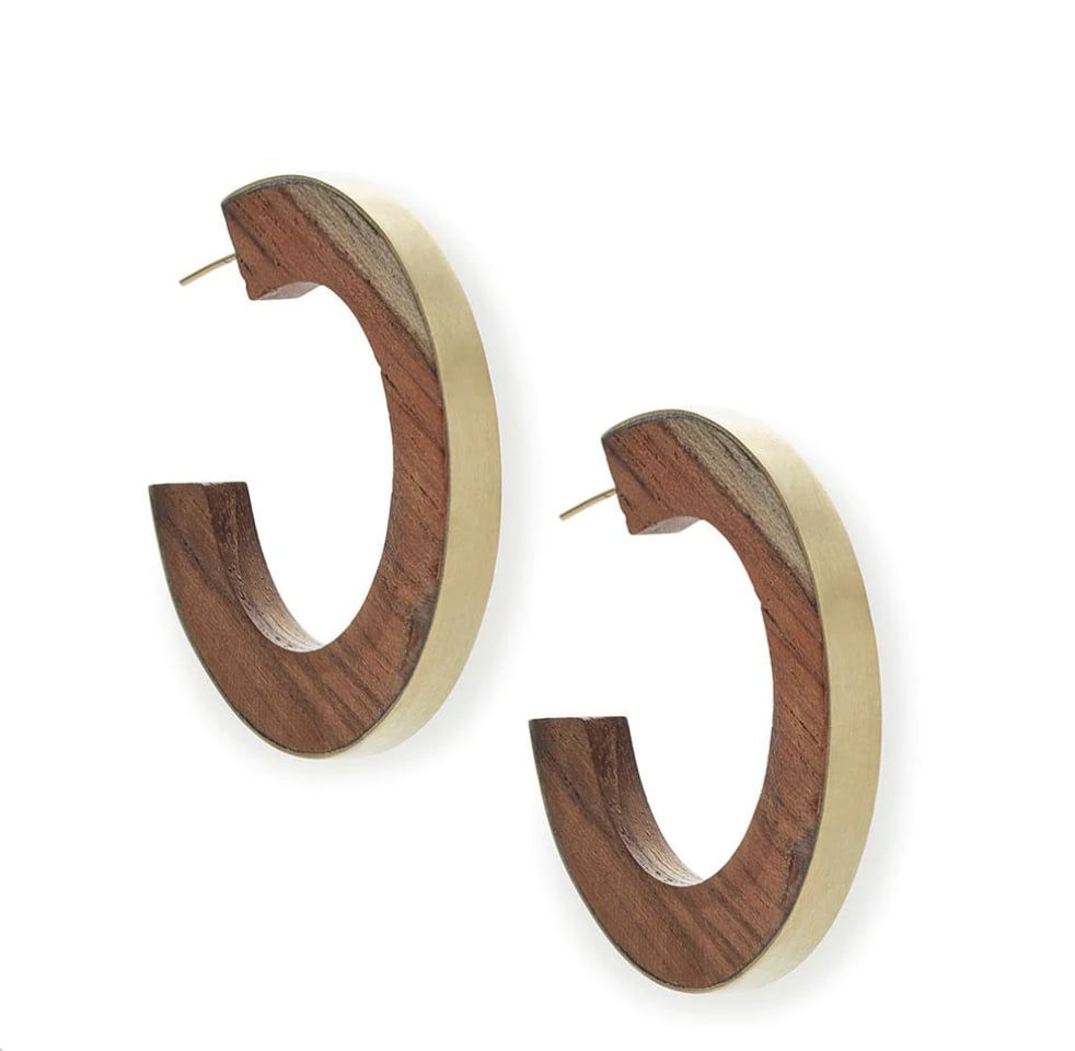 Gilded Paddle Hoop Earrings