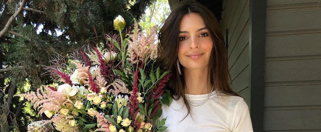 Emily Ratajkowski's Red and White Striped Jeans