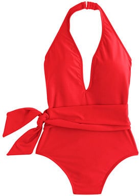 J Crew Deep V Wrap One Piece Swimsuit The Bright Swimsuits You Ll Love Wearing This Summer Popsugar Latina Photo 51