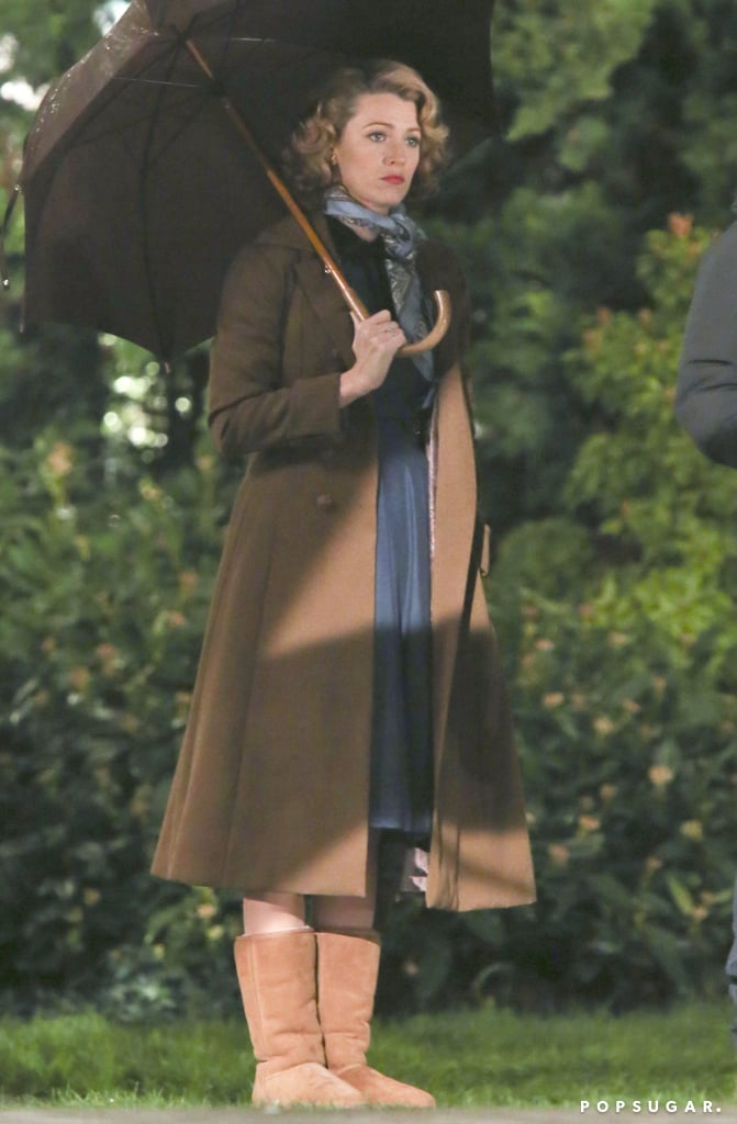 Blake filmed a rain scene for The Age of Adaline in Vancouver on Friday.