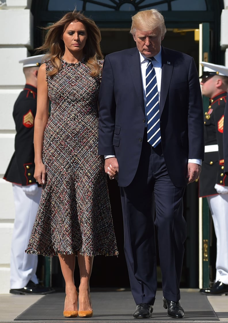 Melania Trump Is Pictured in an Italian Dress to Celebrate