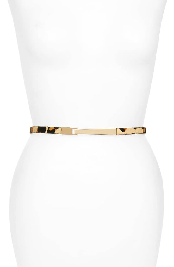 Halogen Interlock Calf Hair Skinny Belt