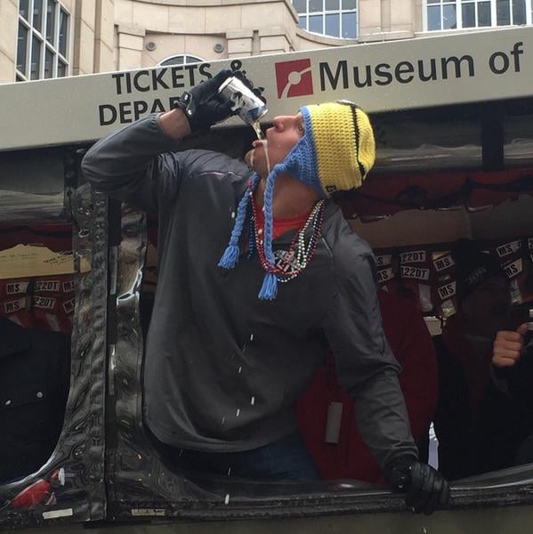 Rob Gronkowski Patriots Super Bowl Parade Pictures 2015