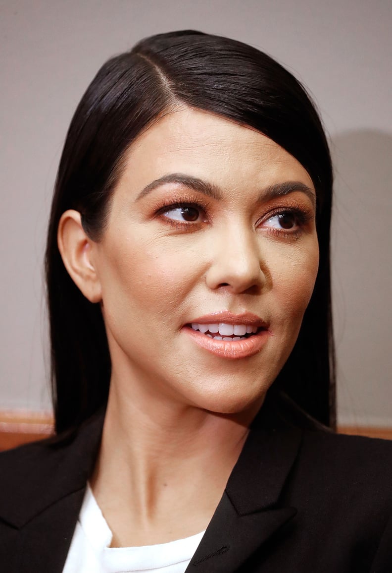 Kourtney Kardashian With a Deep Side Part 2018