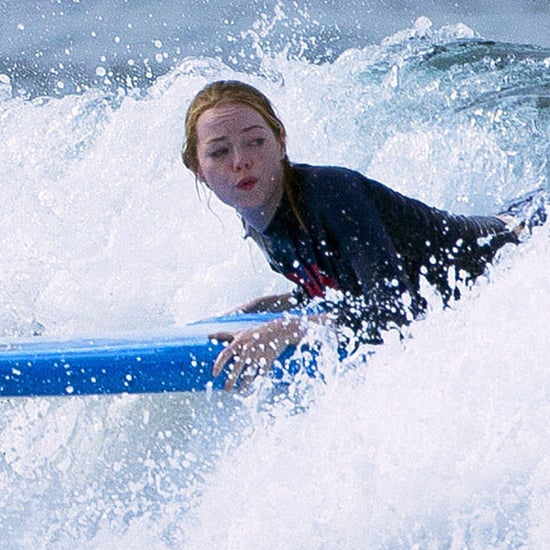 Emma Stone and Andrew Garfield Surfing in Hawaii