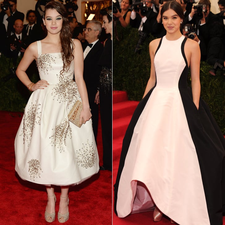 Hailee Steinfeld at the 2013 and 2014 Met Galas