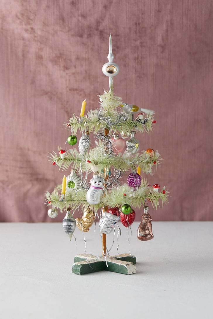 Decorated Feather Mini Christmas Tree | Anthropologie ...