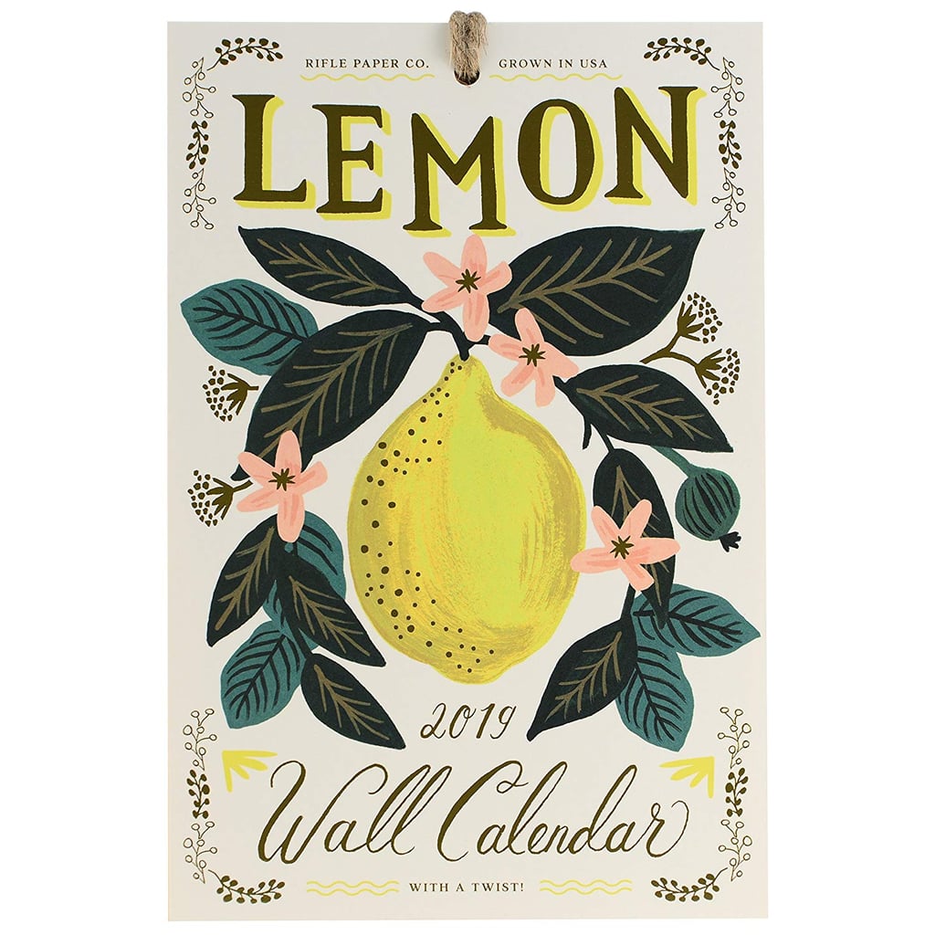 Rifle Paper Lemon Wall Calendar 2019 LastMinute Gifts 2018