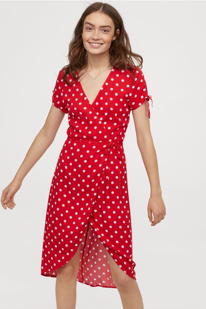 H&M Patterned Wrap-Front Dress