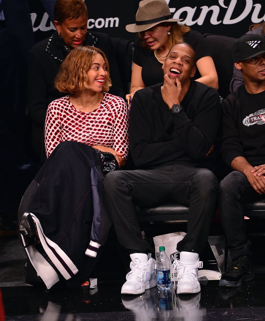 Jay Z and Beyoncé sat courtside at a Brooklyn Nets Game on Tuesday night in NYC.