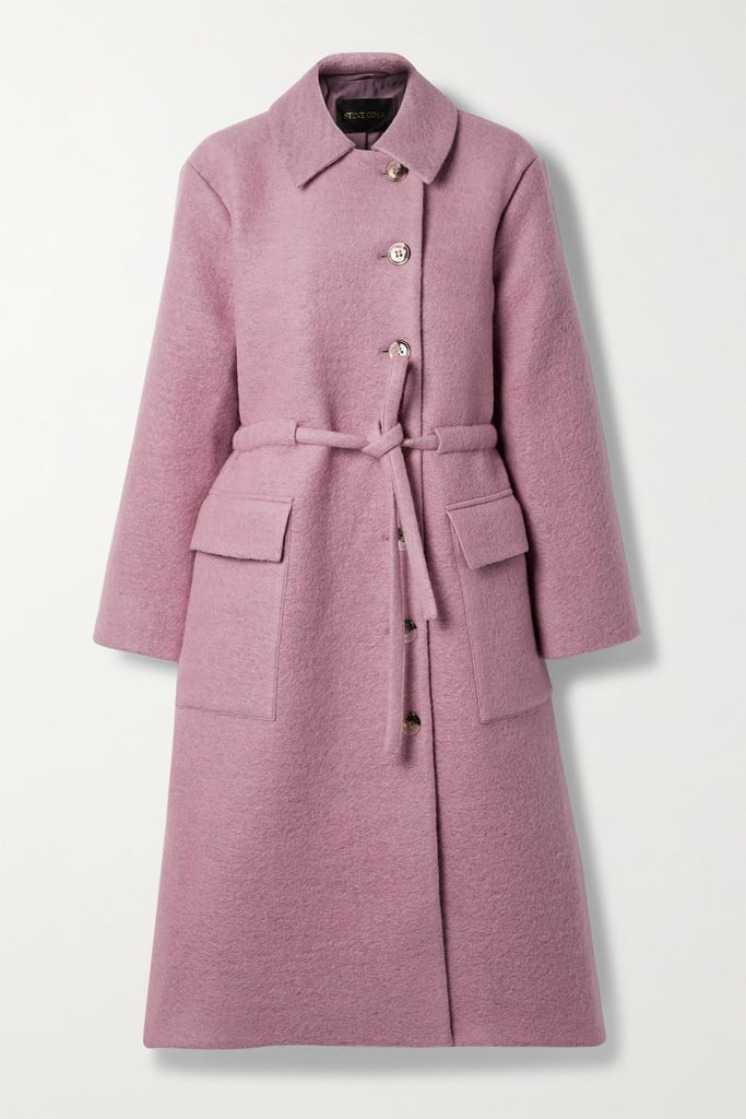 Stine Goya Margret Belted Wool-Blend Coat