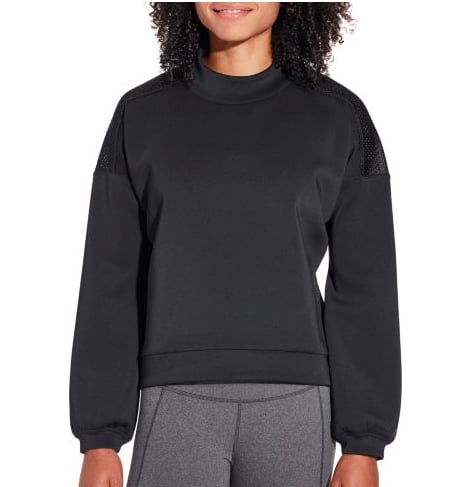 Mesh Back Pullover Sweatshirt
