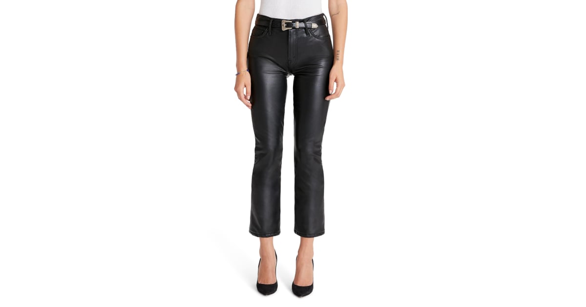 Mother The Insider High Waist Crop Bootcut Faux Leather Pants | Best ...