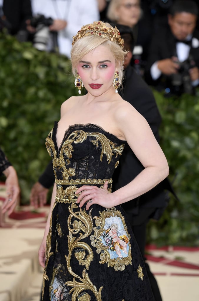 Emilia Clarke Hair and Makeup at the 2018 Met Gala