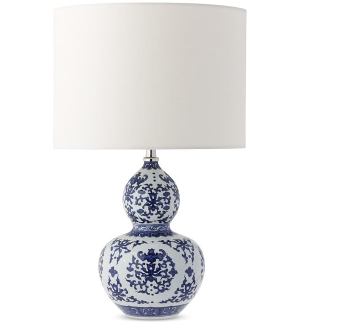 You can capture this Asian-inspired look in your bedroom with the Jar Table Lamp ($295) from Williams-Sonoma.