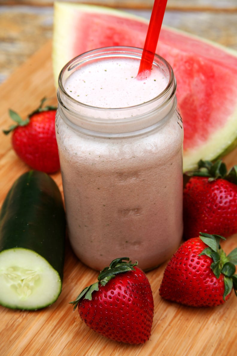 Strawberry Watermelon Cucumber Smoothie