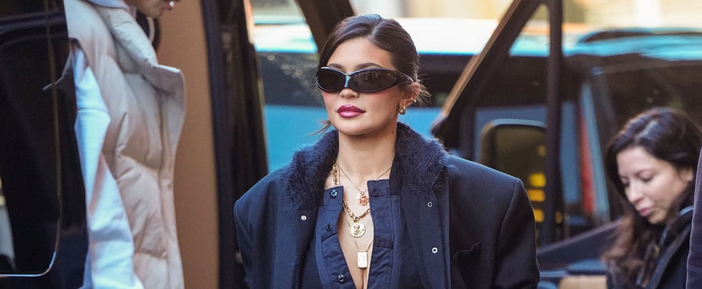 Kylie Jenner Wore a Black Cardigan and Jeans Shopping in NYC