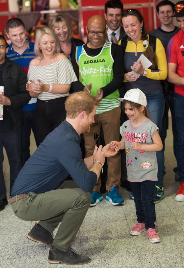 Prince Harry Has a Sweet Encounter With a Very Small but Mighty Wonder Woman Prince Harry Has a Sweet Encounter With a Very Small but Mighty Wonder Woman
