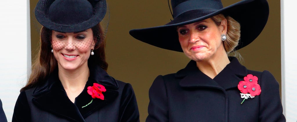 Kate Middleton Wearing Black Velvet Coat and Fascinator
