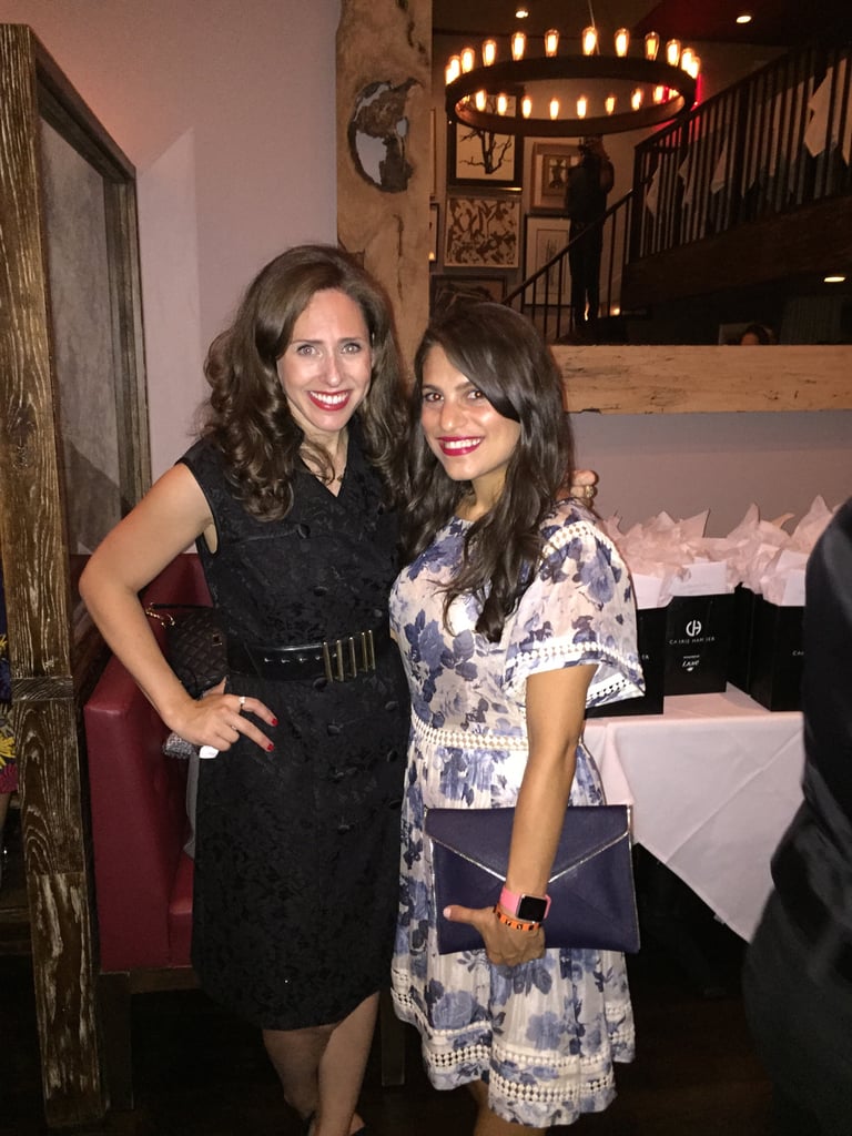 A few weeks later, I had my first fitting, where I got a glimpse of my runway look. Every outfit from her show was black-and-white except for two hot-pink lacy dresses, which would be worn by Cosmopolitan For Latinas Editor in Chief Michelle Herrera Mulligan and me. "It's pink for POPSUGAR!" Carrie enthused. How did she know pink was my favorite color? Lace also has significance for my family, since my late grandfather owned a factory that created the luxe material. A peplum ruffle was just the icing on the girlie cake.
The next time I saw Carrie was the eve of her show for an event she dubbed the Role Models Rehearsal Dinner. She thanked us for participating and instructed us it was time to practice our walk. We cleared a center path, where Carrie marched down showing us when to stop and pivot. "This is the money shot — literal money shot," she warned. "We paid the photographers a lot of money — you have to hold the pose for three seconds so we can get a photo." The room of hypercompetent women nodded in agreement. Then, I felt like I was transported into a rom-com movie as we all proceeded to practice our strut down the imaginary catwalk while clapping for each other.